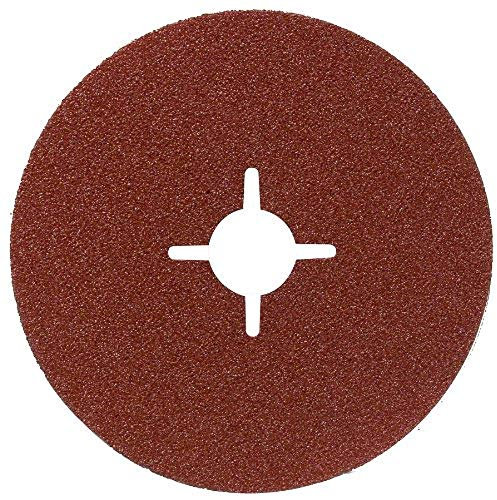 Bosch Accessories 2609256252 Disques abrasifs sur fibres pour Meuleuses angulaires Corindon Diamètre 125 mm Diamètre d'alésage 22 Grain 80 Lot de 5 feuilles