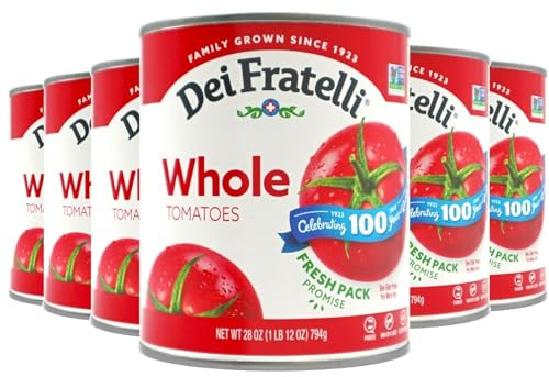 Dei Fratelli Whole Tomatoes (28 oz. cans, 6 pack) - Vine-Ripened – Non-GMO