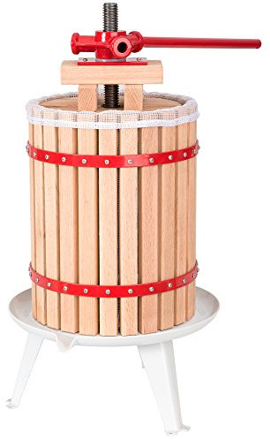 tectake® Saftpresse manuell, Obstpresse, mechanische Presse, Entsafter für Obst und Gemüse, mit Pressnetz, Juicer, Handpresse, Beerenpresse, Fruchtpresse, Apfelpresse -18 Liter Fassungsvermögen