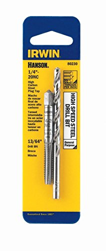 IRWIN HANSON 1/4 - 20 NC Tap and 13/64 Drill Bit Set, 80230