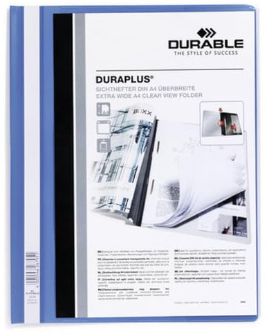 Durable Angebotshefter Duraplus mit Sichttasche für A4, blau, 25er Packung, 257906