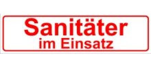 INDIGOS UG - Magnetschild Auto Sanitäter im Einsatz 45 x 12 cm reflektierend - Magnetfolie LKW Truck Transporter Baustellenfahrzeug Firmenwagen - flexibel abnehmbar, wetterfest