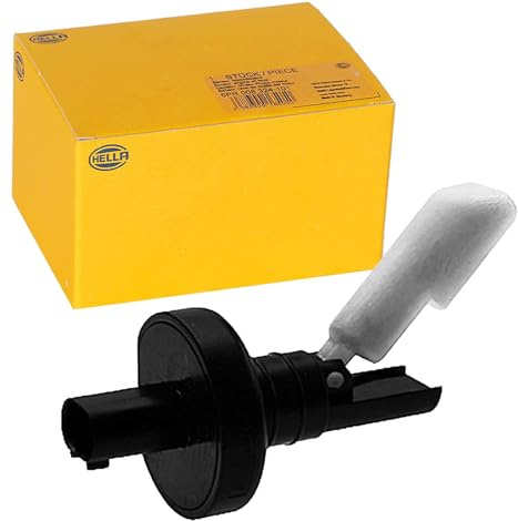 HELLA 6PR 007 968-011 Interruptor del nivel, depósito de agua de lavado - 8V - Número de conexiones: 2 - Conector plano - Altura: 88.6mm - Color de carcasa: negro - con junta