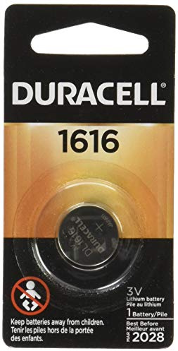 Duracell DL1616BPK Lithium Coin Battery, 1616 Size, 3V, 55 mAh Capacity (Case of 6)