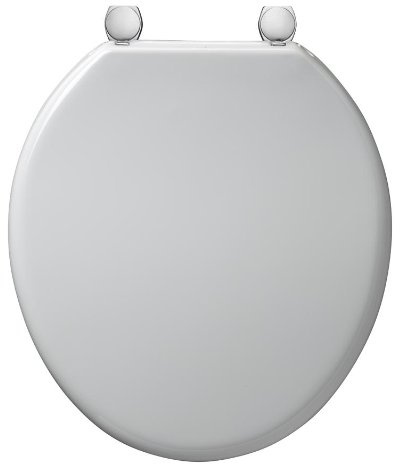 Armitage Shanks S406001 White Bakasan Toilet Seat, with Cover, Metal
