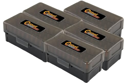 Caldwell 7.62x39 Ammo Box with Removable Lid and Strong Construction for Outdoor, Range, Shooting, Competition and Reloading, 5 Pack
