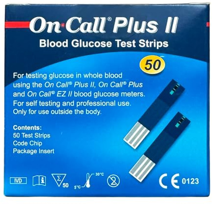 On Call Plus Blood Glucose Test Strips (50 Test Strips)