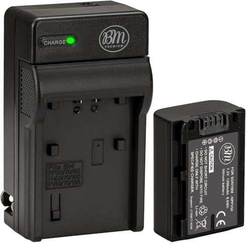 NP-FV50 Battery and Battery Charger for Sony DCR-SX44 DCR-SX45 HDR-PJ200 HDR-PJ230 HDR-PJ380 HDR-PJ430V HDR-PJ650V HDR-PV790V HDR-TD30V Handycam Camcorder + More!!
