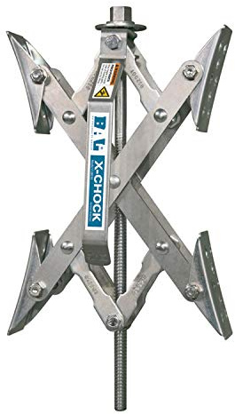 BAL 28010 X-Chock Tire Locking Chock – Wheel Stabilizer for Tandem Axle Trailers & RVs – Easy Ratchet Operation, Heavy-Duty Steel Construction