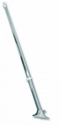 wellenshop Flaggenstock Flaggen Halter mit Fuß, 400 mm Edelstahl Kunststoff Deckmontage