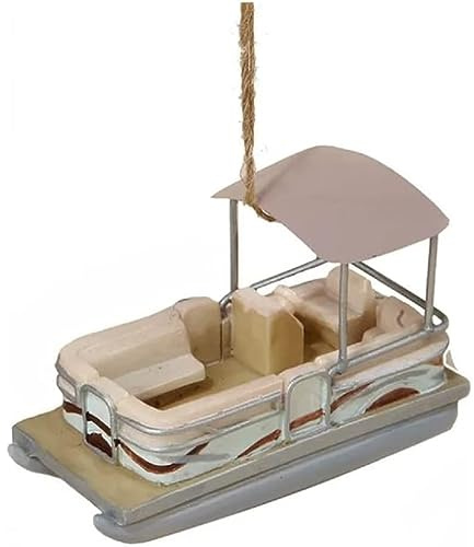 Pontoon Boat Christmas Tree Ornament A0581