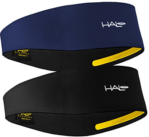 Halo II Headband Sweatband Pullover , 1 Black and 1 Navy - 2 Pack
