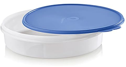 TUPPERWARE Kuchenheber Kuchenheber Kuchenheber Kurier Keksdose mit saphirblauem Verschluss 30,5 cm