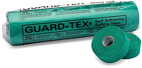 Guard-Tex® Green Finger Tape 1 in Self-Adhering Cotton Gauze for Trades — No Adhesive No Residue Skin Protection and Tool Grip — 12 Rolls x 90 ft — Made in USA Since 1935