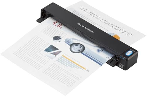 Fujitsu IX100 – Scanner Ã Plat 216 x 360 mm, CDF + Alimentation, Carte de Visite, enveloppes, Post Card (JPN), USB 2.0, Batterie, 5 – 35 °C