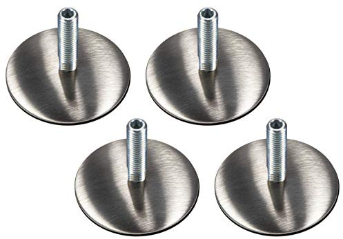Gedotec Acero Inoxidable Ajuste Tornillo Giratorio M10 regulier Tornillos de Muebles Tornillo Ajustable pies para Muebles o Mesa piernas, Rosca hasta 250 kg, Longitud 37 mm