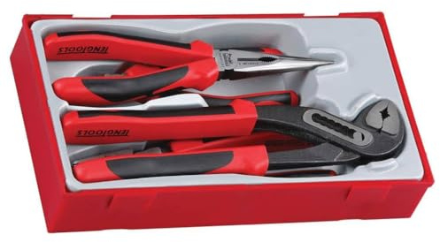 TengTools™ Schweden, kombinierbarer Zangensatz, robuste Kombizange, Flachrundzange mit Schneide, Seitenschneider und Wasserpumpenzange, 4-teilig