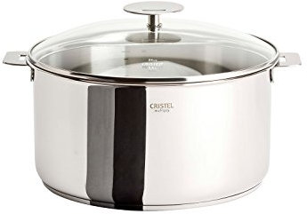 Cristel F22Qmpkp Faitout 22 Cm Casteline Amovible + Couvercle Platine
