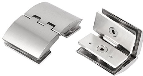 sourcingmap Lot de 2 charnières de porte de douche sans cadre 8 mm d'épaisseur