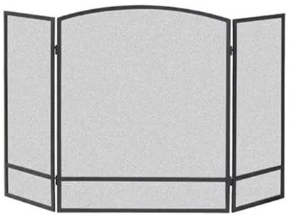 Panacea 3 panel bågskärm, metall, svart, 62,2 x 3,8 x 74,4 cm