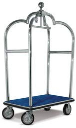 Carrello portavaligie Hotel modello lusso in acciaio inox.