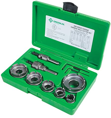 Greenlee - Carbide Cutter, Qck Chnge, 8Pc, Hole Making (648)