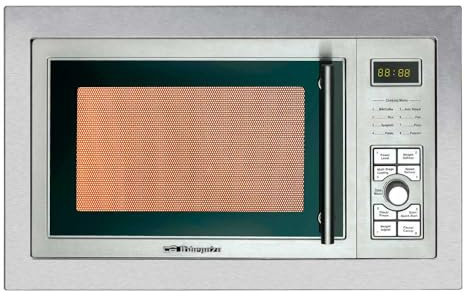 Orbegozo MIG 2325 - Microondas integrable de acero inoxidable, 23 L de capacidad, 9 menús preconfigurados, display digital, temporizador, 900-1000 W