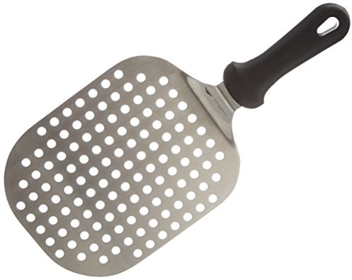 EMGA 935.106 PP/Edelstahl Pizzaschaufel, Schwarz, 22cm Breite, 18cm Tiefe