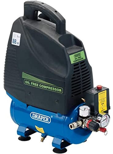 Draper 24974 Oil Free Air Compressor, 6L, 230V, 1.1Kw, Blue