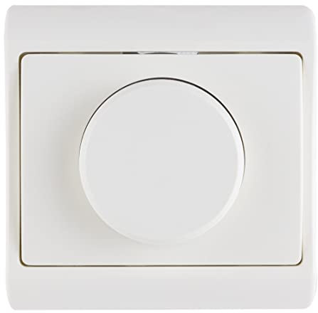 REV Interruttore dimmer STANDARD, dimmer da incasso, interruttore della luce da 300W per lampade a incandescenza e alogene ad alta tensione, bianco