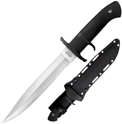 COLD STEEL OSS 8.25 Japanese AUS8A Clip Point Blade 5.125 Kray-Ex Handle Tactical Outdoor Hunting Fixed Blade Knife w/Secure-Ex Sheath