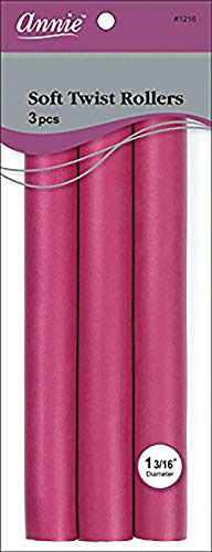 Annie Soft Twist Rollers, Plum, 3 Count