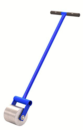 Bon Roof Seam Roller – 33 lb. Single-Wheel Solid Steel Roller with Smooth Rounded Edges, Independent Floating Axle, and Rust-Resistant Painted Yoke and Handle for Professional Roofing Applications