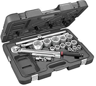 Coffret Douilles 3/4 6 Pans métriques, Cliquet KL.161, 15 Pièces