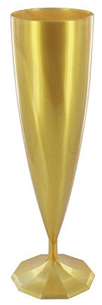 Generic - 10 FLÛTES À Champagne RÉUTILISABLES 13.5CL Or