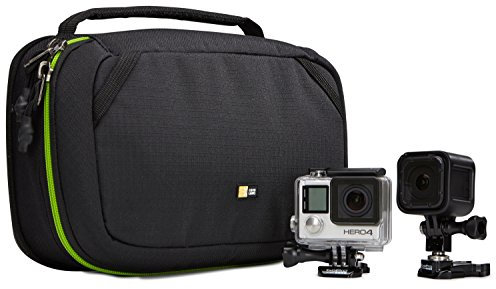 Case Logic KONTRAST Action Cam Case Kameratasche für GoPro etc. (inkl. herausnehmbarem Zubehörfach) schwarz/grün