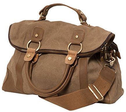 UNISEX Messenger, Collegetasche Vintage (39/43 / 10 cm) Canvas & Leder Mod. 2055 bei fashion-formel
