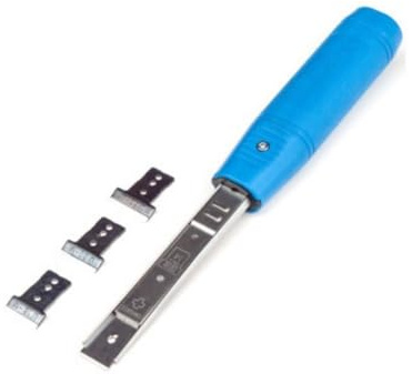 RALI Shark M Professionelles Holzmeißel-Set für die Holzbearbeitung mit 3 austauschbaren Klingen 18, 20 und 22 mm | Beständiger Kunststoff zwischen -20 und +60 °C | Holzmeißel für die Holzbearbeitung