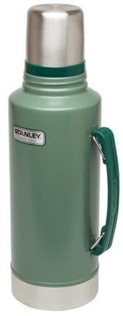 Stanley Classic Legendary Thermal Flask 1.9L - Keeps 32 Hours Hot Or Cold - Stainless Steel Insulated Bottle - BPA-Free - Dishwasher Safe - Leakproof Lid Serves As A Cup - Hammertone Green