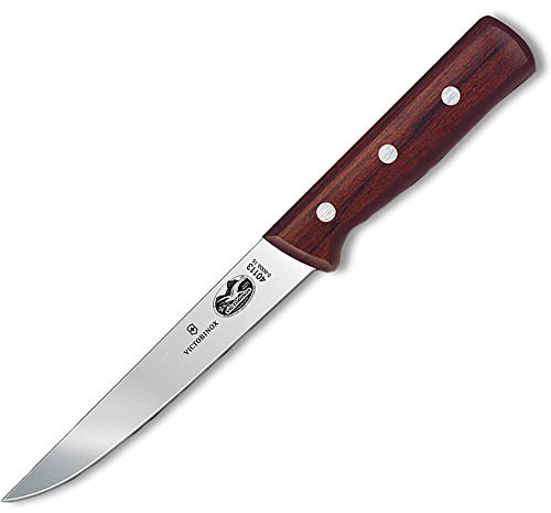 Victorinox, 5.6106.15, Wood, Ausbeinmesser, Extra scharfe Klinge, mit geradem Schliff, mit edlem Holzgriff, Braun, Made in Switzerland,