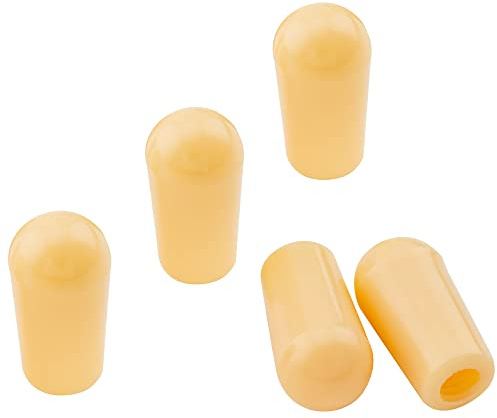 Musiclily Basic Metric 4mm Guitar 3 Way Toggle Switch Tips LP Switch Caps Knobs for Epiphone Les Paul SG Electric Guitar Replacement, Cream (Set of 5)