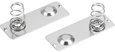 sourcing map 20Pcs AA Batterie Negatif à Positif Conversion 29mmx11mm | Ressort Contact Plaque, Nickelage