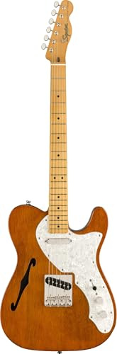 Squier by Fender Classic Vibe '60s Telecaster Thinline Electric, with Vintage Features Inspired by 1960s-era Tele Thinline models, Natural