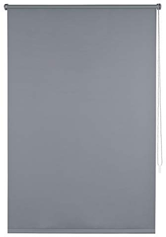 EUGAD Verdunklungsrollo ohne Bohren Thermorollo Klemmfix Seitenzugrollo mit gleichfarbige Zubehör und Beschichtung, Sonnen-, Sicht-Schutz usw. Klemmrollo für Fenster & Türen, Dunkelgrau 65x160 cm