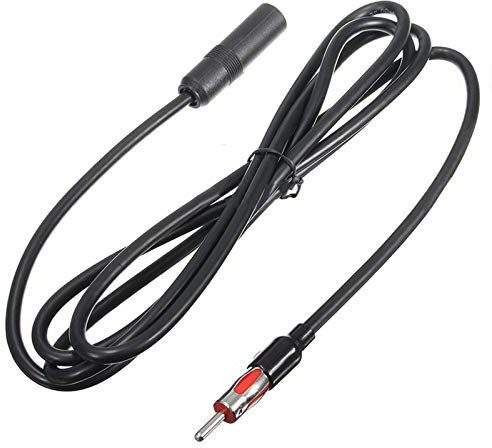 Autoradioantennen Verlängerungskabel Universeller Autoradio Kabeladapter, 71 Zoll Auto Antennen Adapterkabel von Stecker zu Buchse Radio Antennen Adapter,Schwarz
