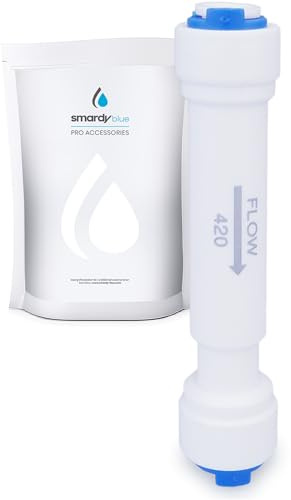 smardy Durchflussbegrenzer 420CC Flow Restrictor für 1/4 (6,35mm) Wasserschlauch Osmoseanlagen Umkehrosmose Wasserfilter Kühlschrank Side by Side