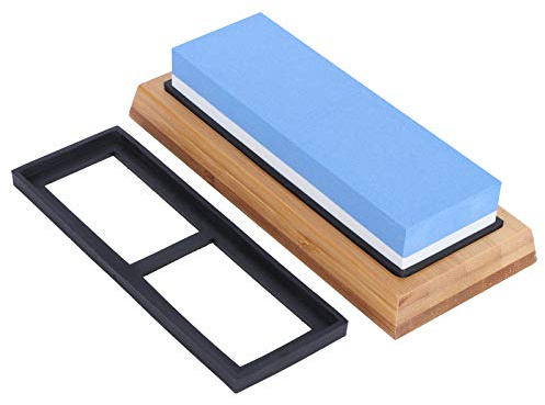Afilador de Cuchillos, Piedra de Afilar Antideslizante, Resistente Al Desgaste Grano 2000+5000 Duradero para Cocina Hogar