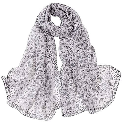 FAIRYGATE Schals für Damen Tuch Damen Stola Halstuch Farbverlauf Stola für Abendkleid Festlich Hochzeit Braut Seidenschal Chiffon Schal 62010