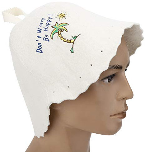 Restokki Cappello da Sauna in Lana, Cappello da Sauna Finlandese Cappello banya Russo per Uomo Donna Cappello in Feltro Accessori Sauna