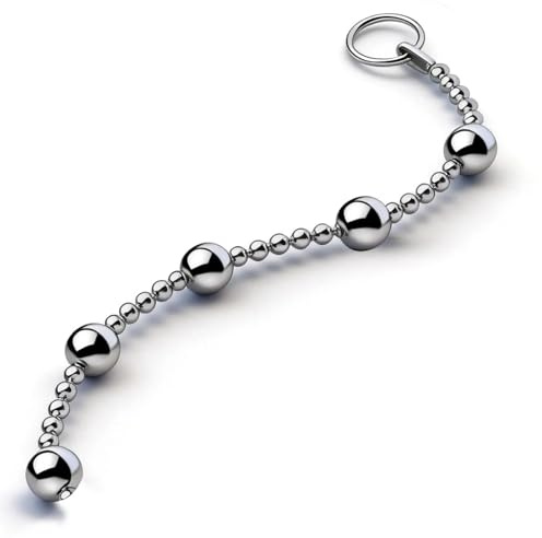 Metal Anal Balls Beads with 5 Solid Balls Stainless Steel Prostate Massager Vaginal Dilators Stretcher Dilator Buttplug Anal Plug Snake Bolas Anales Anal Sex Toys for Women Men Couples Beginner